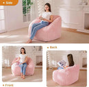 BYBYME Giant Bean Bag Chair for Adults and Kids, Large Comfy Cozy Beanbag, Floor Sofa for Teens, Living Room, Gaming, Reading, Pink by CozyNest Decor