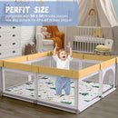 Baby Play Mat 50" X 50" Playpen Mat Thicken One-Piece Baby Crawling Mat Non-Slip Cushioned Baby Floor Play Mat Activity Playmats for Babies and Toddlers Infants Play & Tummy Time (50x50, Tree) by TinyTreasures Baby Boutique