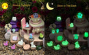Luminous Mini Resin Animals 100 Pcs Tiny Animals Mini Ducks Owls Tiny Frogs Pandas Dinosaurs Small Birds Elephants Little Rabbits Glow in The Dark Garden Miniatures Fairy Garden Accessories by GreenHaven Gardens