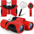 Binoculars for Kids 8x21 High-Resolution Real Optics with Magnifying Glass & Whistle Compass, Kids Binoculars for 3-12 Years Boys and Girls, Best Kids Toys for Outdoor Bird Watching, Hiking, Travel by TinyTreasures Baby Boutique
