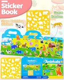 Benresive Reusable Sticker Books for Kids 2-4, Sticker Books for Toddlers 1-3 2-4, Toddler Travel Toys Activities Crafts Gifts - Animal by TinyTreasures Baby Boutique