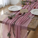 Table Runner Dusty Rose Cheesecloth Gauze 120 Inch 10 FT Rustic Boho Cheese Cloth Runner for Wedding Baby Shower Bridal Shower Garden Party Sheer Home Decorations by CozyNest Decor
