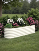 8x2x1.5ft Raised Garden Bed,Galvanized Raised Planter Boxes Outdoor with Easy Assembly, Large Garden Bed for Vegetables, Fruits, Flower,Raised Garden Bed,Beige by GreenHaven Gardens