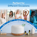 ASAKUKI Essential Oil Diffuser 500ml, Ultrasonic Aromatherapy Humidifier with Remote Control, 7 LED Colors, Timer & Auto-Off, Large Room Diffuser by TinyTreasures Baby Boutique