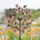 Yard Garden Wind Spinners - Large Wind Spinners Outdoor Metal, Kinetic Lawn Patio Wind Sculptures Windmill Decor (Copper Leaves, W23 x H84) by CozyNest Decor