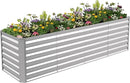 8X2X2ft Galvanized Raised Garden Bed for Gardening,Metal Planter Boxes Outdoor Patio Kit Planting Bed for Vegetables Flowers Herb,Silver by GreenHaven Gardens