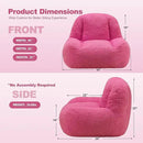 Homguava Bean Bag Chairs for Adults,Giant Beanbag Couch Adult Bean Bag Chair with Filler Included,Modern Lazy Sofa Comfy Chair for Living Room(Pink) by CozyNest Decor
