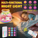 Unicorn Terrarium Crafts Kit for Kids-LED Night Light Up & Remote Unicorn Birthday Gifts Toys for Girls Ages5 6 7 8 9 10 Year Old-Christmas Gifts for Girls by TinyTreasures Baby Boutique