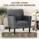 COLAMY Modern Accent Chair for Living Room, Upholstered Fabric Accent Armchair with Back, Soft Single Sofa Chair with Arms for Bedroom/Office/Reception Room, Dark Grey by CozyNest Decor