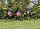 Pack of 50 American Flags with wood Stick, 12x18 Inch US Flags/American Hand Held Stick Flags with Kid-Safe Spear Top, Perfect for Patriotic Decorations, Parades, Veteran Party by GreenHaven Gardens