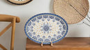 Bico Blue Talavera Ceramic 16 inch Oval Platter, Microwave & Dishwasher Safe by CozyNest Decor