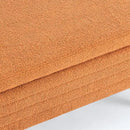 Furniliving 46” Storage Benches, End of Bed Bench with Button-Tufted Large Upholstered Storage Ottoman Teddy Window Bench with Storage Shoe Cabinet Bench, for Bedroom, Entryway, Closet, Orange by CozyNest Decor