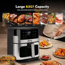 8.5QT Air Fryer, Family Size Digital Air Fryers, Nonstick Square Basket, Smart Touchscreen with 8-Preset, Air Frying, Reheat Leftovers, Party Food, Fast Cooking, Dishwasher-Safe, for Kitchen by CozyNest Decor