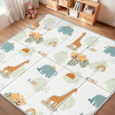 Foldable Baby Play Mat for Floor, PIGLOG 79x71 Extra Large Crawiling Play Mat for Babies, Waterproof & Portable Tummy Time and Non-Toxic Soft Foam Playmat for Infants, Toddlers by TinyTreasures Baby Boutique