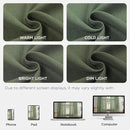 Joydeco Linen Curtains 72 Inch Length 2 Panel Sets,Light Filtering Curtains for Bedroom 52 Inch Wide Living Room Drapes with Back Tabs & Rod Pockets (W52 x L72 Inch, Loden) by CozyNest Decor