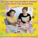Fashion Designer Kits for Girls Ages 8+ Beginners Learn About Patterns, Draft & Re-Design Patterns, Sew & Be A Fashion Designer for The 8.5 in. Wood Mannequin. Sewing Kits for Kids 8-12 by TinyTreasures Baby Boutique