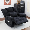 Oversized Power Recliner Chair 350lb with Hidable Cup Holders, Extra Wide Large Big Electric Recliner Chair with Lumbar Support Pillow Nursery Chair Living Room (Power, Black) by CozyNest Decor
