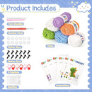 VICWARLWX 6 Pack Crochet Kit for Beginners Kids, Crochet Animal Kit for Kids, Knitting Kit for Beginners, Crochet Starter Kits, Animal Craft Knitting Crocheting Kits with Step-by-Step Video Tutorials by TinyTreasures Baby Boutique