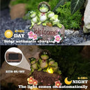 Funny Frog Statues For Garden - 7'' Mothe & Sons Solar Frog Garden Decor Frog Garden Statue For Yard Patio porch Lawn Birthday Christmas Thanksgiving Housewarming Frog Gifts For Women Mother. by CozyNest Decor