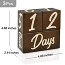 I'm Solid Wood Weekly Monthly Yearly Baby Milestone Age Blocks, Gender Neutral, Newborn Gifts & Keepsakes for Picture Props (3 Pcs/Brown) by TinyTreasures Baby Boutique