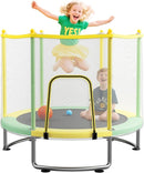 Kids Trampoline with Safety Net – 440lbs Capacity, Upgraded Rust-Proof Ring Legs, Adjustable Gymnastics Bar & Toys – Indoor Outdoor Toddler Trampoline for Boys & Girls Ages 1-8 by TinyTreasures Baby Boutique