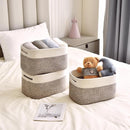 Storage Basket,Woven Baskets for Storage,Cotton Rope Baskets for Organizing,book Basket,towel,Toy Basket or Storage Bins for Living Room - 3 Pack,Brown by TinyTreasures Baby Boutique