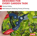 TABOR TOOLS K7A Straight Pruning Shears with Carbon Steel Blades, Florist Scissors, Multi-Tasking Garden Snips for Arranging Flowers, Trimming Plants and Harvesting Herbs, Fruits or Vegetables. by GreenHaven Gardens
