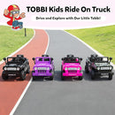 TOBBI 12V Kids Electric Ride On Car Toy, Children Battery Powered Truck to Drive, Motorized Vehicles for Toddlers 3-6 with with Off-Road Wheels/Suspension/Horn/LED Lights-Purple by TinyTreasures Baby Boutique
