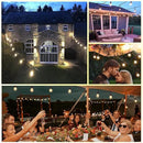 200FT String Lights for Outside LED Patio Lights Outdoor Waterproof with 63 Shatteproof Edison Lights Outdoor String Lights 2200K for Patio Gazebo Pergola Café by CozyNest Decor