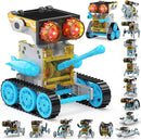 30-in-1 Solar Robot Kit - 243 Pieces, STEM Educational Building Set for Kids Aged 8-12, Science Experiment Gift for Birthdays (Blue) by TinyTreasures Baby Boutique