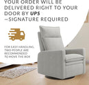 Arya Modern Nursery Chair Glider Recliner with 180° Swivel - Cozy Motorized Reclining Nursing Chair with USB Ports, Gentle Motion, Ergonomic Design, Canadian-Made (Silver Grey/Nubia Fabric) by TinyTreasures Baby Boutique