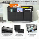 Dual-purpose Bedside Caddy Bedside Organizer, Bed Caddy with 6 Pockets, Versatile Bedside Storage Solution Magazine Remotes holder, ideal for Home, Dorm, Hospital, Crib Bed (Black 2 pcs) by CozyNest Decor