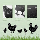 5 Pack Chicken Metal Garden Decorative Stakes, Weather Proof Silhouette Statues for Yard, Patio,Outdoor Decor for Chicken Lovers and Pet Owners by CozyNest Decor