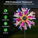 Solar Wind Spinner Outdoor, 360° Metal Large Butterflies Wind Sculpture with Outdoor Kinetic Windmills with Vine String LED Lights for Decor Garden Patio, Lawn & Yard by CozyNest Decor