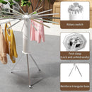 Foldable Tripod Clothes Drying Rack, Collapsible Laundry Drying Rack, Portable Octopus Laundry Stand with 16 Extendable Aluminum Rods White & Silver Space Saving Holder for Indoor Outdoor by TinyTreasures Baby Boutique