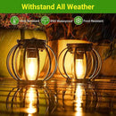 KOOPER Solar Lanterns Outdoor Lights, 4 Pack Upgraded Metal Solar Lantern Lights, Brighter Hanging Solar Lights Outdoor Waterproof, Auto On/Off Outdoor Solar Lights for Yard Garden Patio Pathway Decor by GreenHaven Gardens