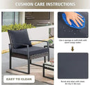 24x24 Inch Outdoor Cushions for Patio Furniture, Waterproof Outdoor Chair Cushions w/Fade-Resistant, Removable & Machine-Washable Covers, Deep Seat Sofa/Couch Pads Replacement, Dark Grey by GreenHaven Gardens