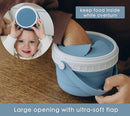 No Spill Silicone Toddler Snack Containers, Detachable Silicone Flap for Filling&Cleaning, Crumb-Free Hard Plastic Screw Travel Lid, Ultra-Soft for Baby Kids Hand In-Out, Snack Cup Holder 12 oz by TinyTreasures Baby Boutique