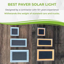 LUMENGY Solar Paver Light 4×8 inch, 2700K, Up to 18 Hours Continuous Lighting, Stainless Steel, Thick Glass, Glare-Free Illumination for Driveways, Pathways & Garden, Waterproof & Drive-Over Rated by CozyNest Decor