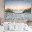 HVEST Ocean Beach Tapestry Wall Hanging, Sunset Seabird and Beach with Grass Wall Tapestry Natural Landscape Tapestries for Bedroom Living Room Dorm Decoration, 60x40 Inches by CozyNest Decor