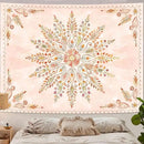 Lunerfex Floral Mandala Tapestry Boho Tapestry for Bedroom Orange Tapestries Wall Hanging Living Room Wall Art and Home Decor 70x90 by CozyNest Decor