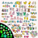 160 Pcs Luminous Mini Resin Animals Tiny Figurines Glow in The Dark Tiny Resin Ducks for Fairy Garden, Miniature Accessories, Crafts, and Decor by GreenHaven Gardens