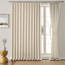 KEQIAOSUOCAI Extra Wide Curtains 80 x 102, Patio Sliding Door Pinch Pleated Blackout Curtains 102 Inches Long 2 Panels Set,Vertical Accordion Style Pleated Oversized Curtains with Hooks, Cream by TinyTreasures Baby Boutique