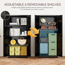 60" Tall Metal Pantry Cabinet, Black Kitchen Pantry Storage Cabinet with Doors and 3 Adjustable Shelves, Cupboard for Kitchen, Dining Room, Living Room, Bathroom by CozyNest Decor