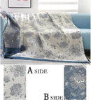 MSGKV Boho Throw Blanket for Couch Sofa Bed Decor, 100% Cotton Blankets Warm Versatile KnitWoven Blanket, Super Soft Warm & Decorative Blanket for Sofa Bed Living Room, 78''Wx 90''L by CozyNest Decor