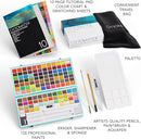 CHROMATEK Watercolor Paint Set – 128 Vibrant Colors for Artists & Beginners with Palette – Includes Metallic, Fluorescent, Pastel & Opaque Shades, Brushes, Pad, Swatch Sheets & Travel Case by TinyTreasures Baby Boutique