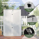 Aoxun White Resin Outdoor Storage Shed with 2 Shelves & Floor, 64 Cu.Ft Vertical Waterproof Cabinet for Garage, Pool, Bike, Garden Tools, Patio Furniture by GreenHaven Gardens
