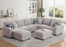L Lengend Vansen Modular Sectional Sofa U Shaped Couch with Ottoman Modern Reversible Corner Sectional Couch for Living Room (Light Grey, U Shaped Sofa-3) by CozyNest Decor