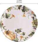 Bico Woodland Critters Dinner Plates Set of 4, 11 Inch Large Ceramic Plates for Pasta, Steak, Stylish Serving Dishes, Microwave and Dishwasher Safe, Gift for Housewarming and Thanksgiving by CozyNest Decor