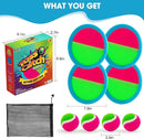 Ayeboovi Toss and Catch Ball Set Beach Toys Pool Toys Outdoor Games Outdoor Toys Yard Games Easter Toys Gifts for Kids Ball and Catch Game with 4 Paddles and 4 Balls [Upgraded Version] by TinyTreasures Baby Boutique